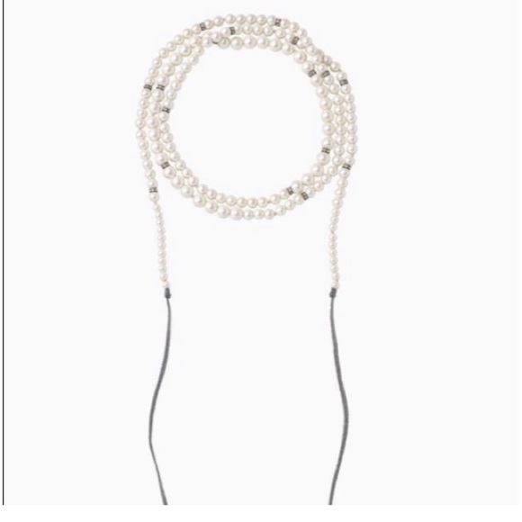 Stella & Dot NWOT faux pearly versatile necklace - long - Picture 4 of 12